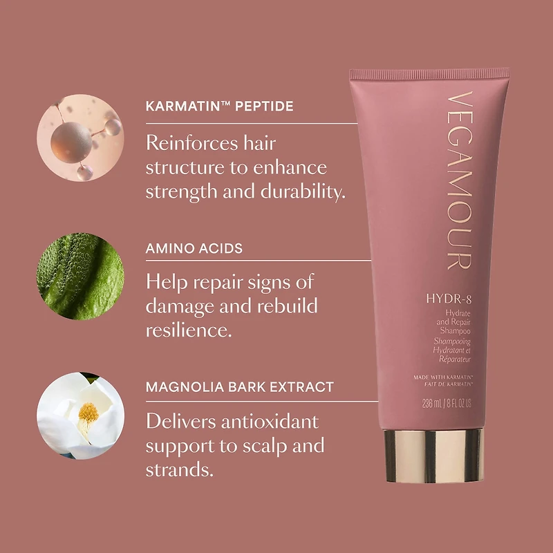 HYDR-8 Hydrate and Repair Shampoo for Dry, Damaged Hair