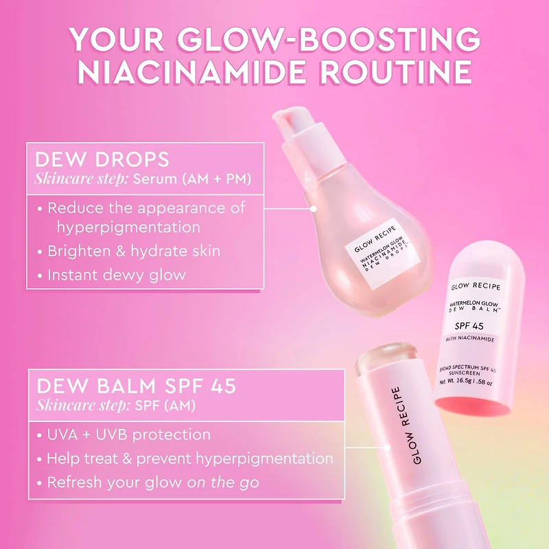 Watermelon Glow Niacinamide Dew Balm Face Sunscreen Stick- SPF 45