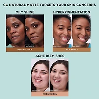 Fond de teint mat naturel crème CC+ avec FPS 40