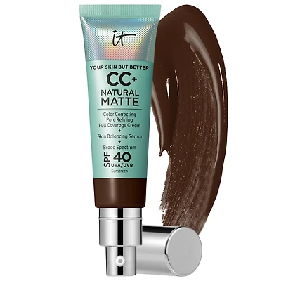 IT Cosmetics CC+ Cream Natural Matte Foundation with SPF 40 1.08 oz / 32 mL
