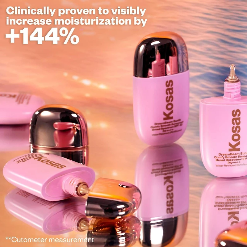 Écran solaire minéral sans silicone DreamBeam FPS 40 avec céramides et peptides