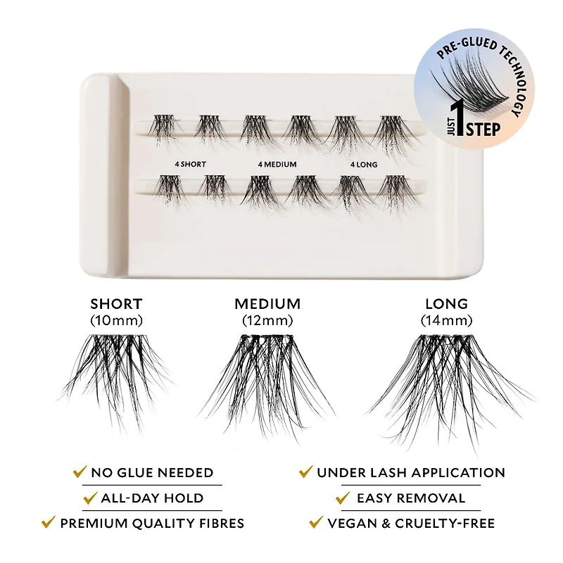 Velour-Xtensions™ Self-Stick Lash Clusters