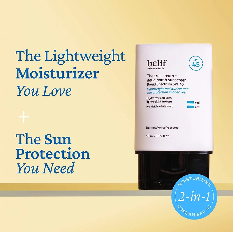 The True Cream Aqua Bomb SPF 45 Korean Moisturizer Face Sunscreen