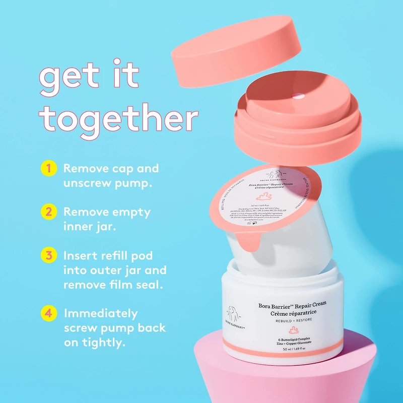 Bora Barrier Rich Repair Refillable Cream with 6-Butterlipid Complex