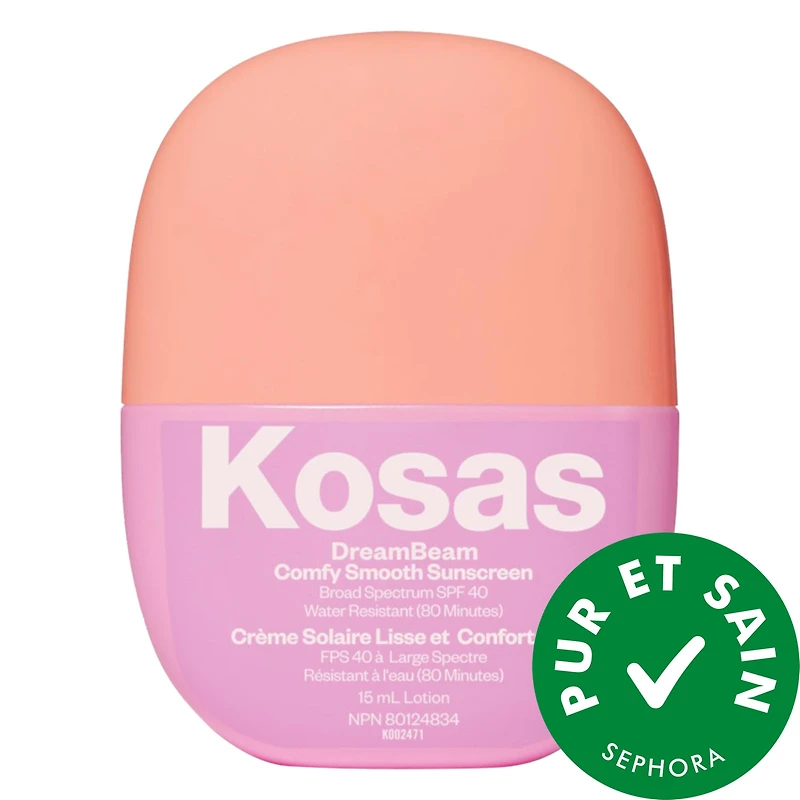 Écran solaire minéral sans silicone DreamBeam FPS 40 avec céramides et peptides