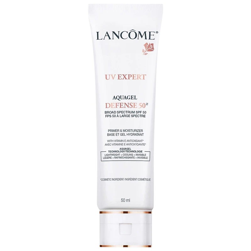 Duo base et hydratant FPS 50, écran solaire UV Expert Aquagel Defense