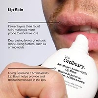 Squalane + Amino Acids Hydrating Lip Balm, for Lips, Elbows, and Cuticles