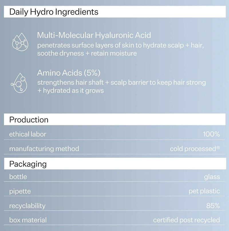 Daily Hydro™ Scalp Serum with Hyaluronic Acid for Dry Scalp