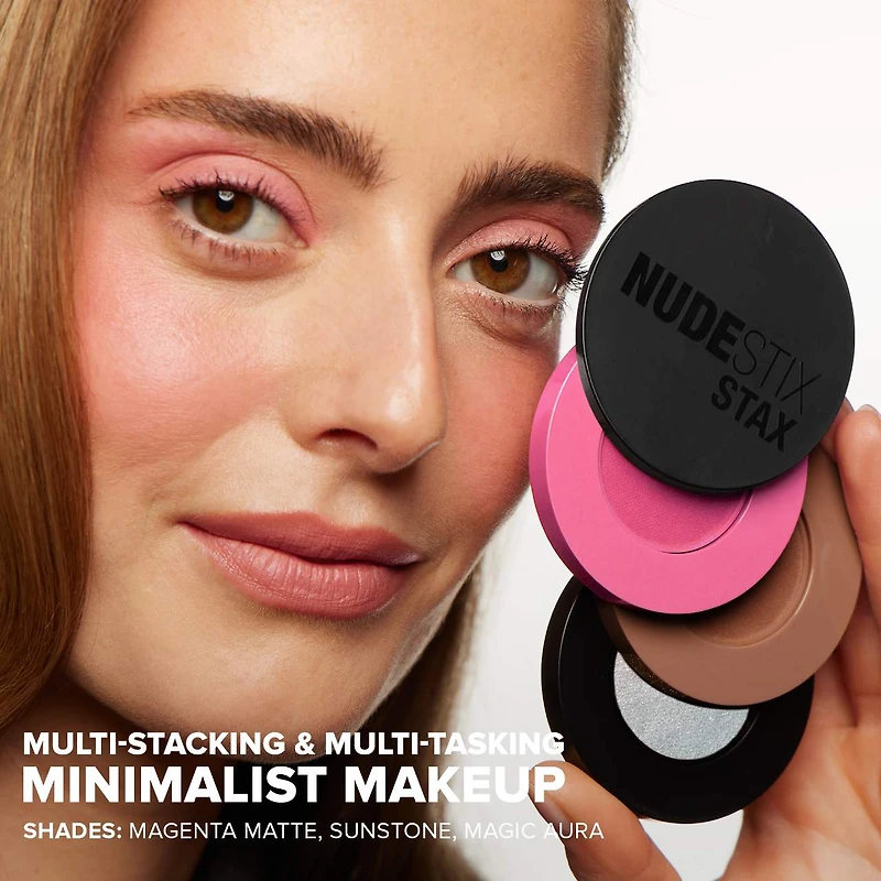 Ensemble de trois fards à joues en baume Sunpink Glow Stax