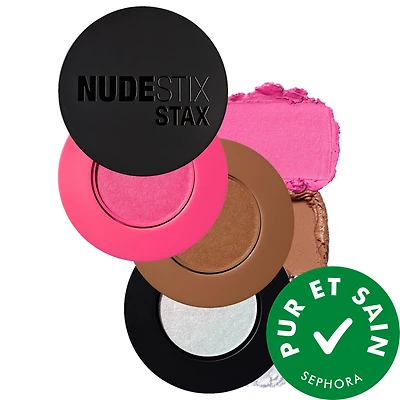 Ensemble de trois fards à joues en baume Sunpink Glow Stax
