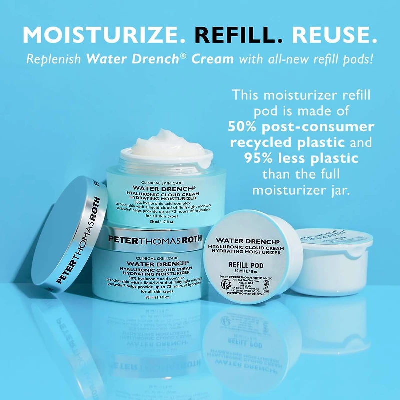 Crème hydratante effet vapeur à l’acide hyaluronique Water Drench