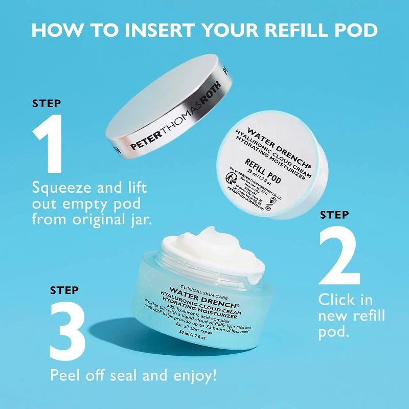 Crème hydratante effet vapeur à l’acide hyaluronique Water Drench