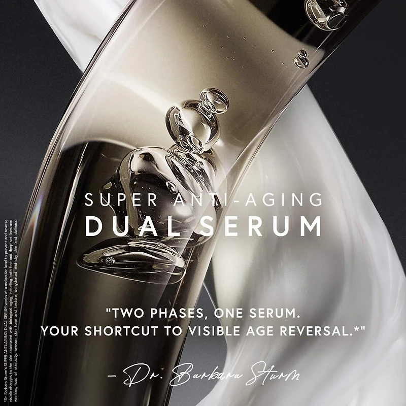 Super Anti-Aging Dual Serum with Triple Hyaluronic Acid, Glutathione, Skullcap + Ceramide-Peptide Complex
