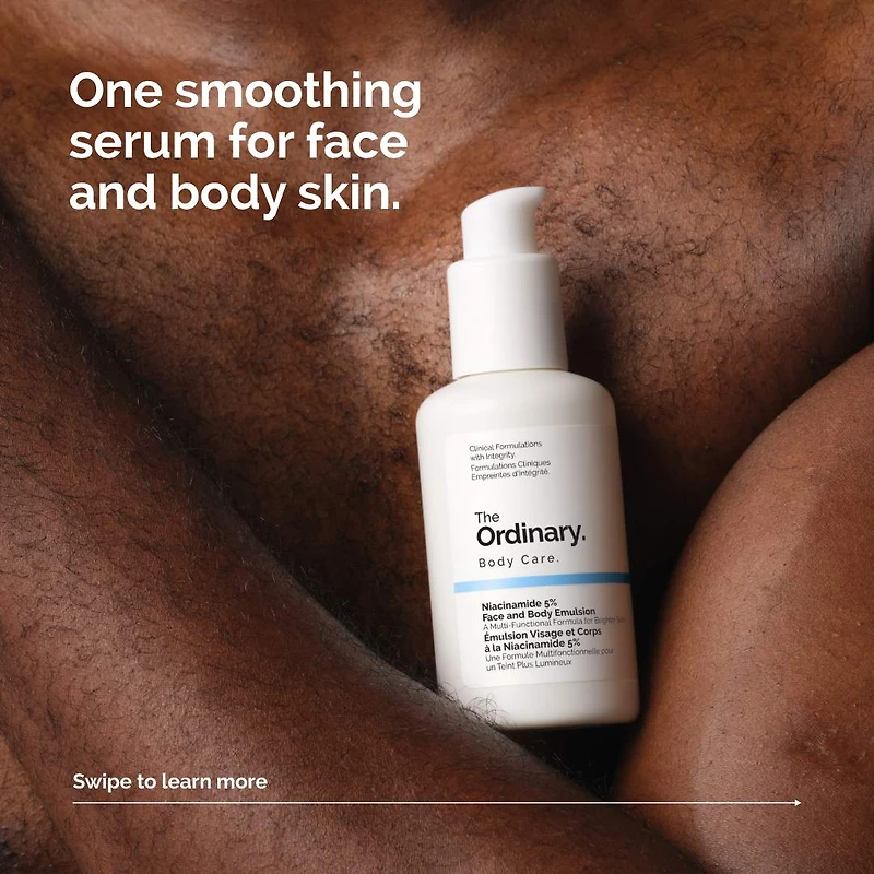 Émulsion pour le visage et le corps avec 5 % de niacinamide