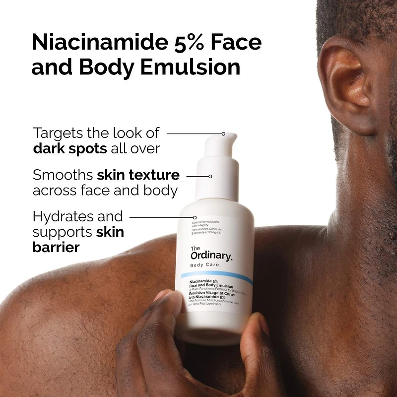Émulsion pour le visage et le corps avec 5 % de niacinamide