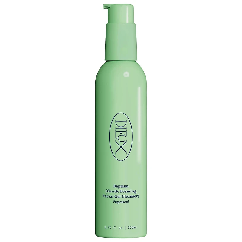 Dieux Baptism Hydrating + Pore Clarifying Gentle Foaming Gel Cleanser Woodsy Bergamot 6.76 oz / 200 ml