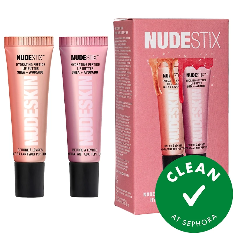 NUDESTIX Nudeglow Hydrating Peptide Lip Butter Duo Set fillsizesequence:2 / 10 mL