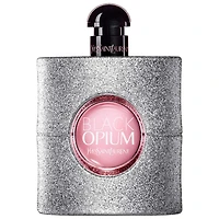 Eau de parfum Black Opium Glitter en vaporisateur voyage avec des notes guimauve et caf