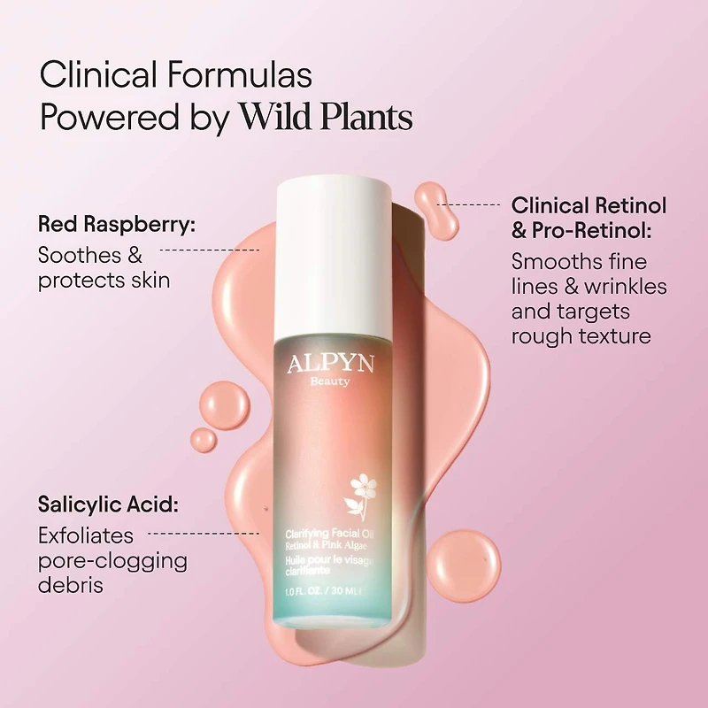 Clarifying Facial Oil with Retinol & Pink Algae