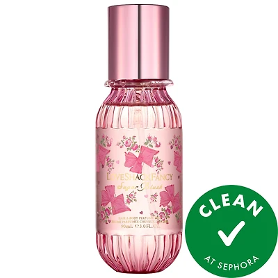LoveShackFancy Mini Sugar Blush Hair & Body Perfume Mist with Vanilla & Passion Fruit 3 oz / 90 mL