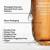 Pineapple Enzyme Exfoliating + Brightening Foaming Gel Cleanser with AHAs