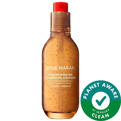JOSIE MARAN Pineapple Enzyme Exfoliating + Brightening Foaming Gel Cleanser with AHAs 5 oz / 150 ml