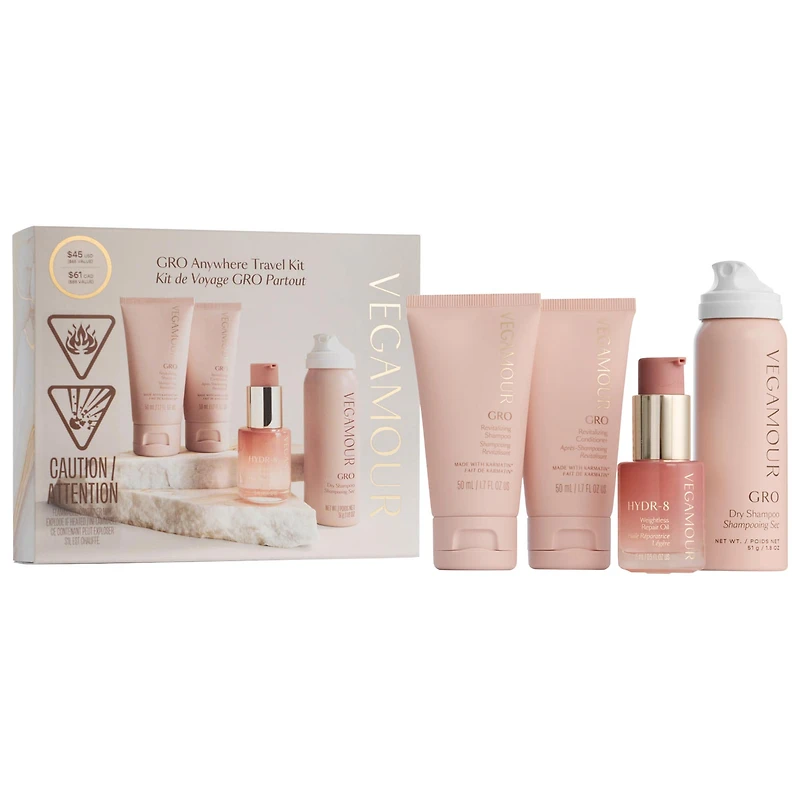 Trousse de voyage GRO Anywhere pour cheveux clairsemés