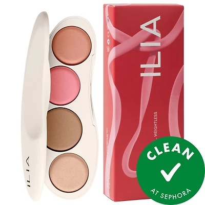 ILIA The Ethereal Baked Face Palette - Long-Wear Bronzer, Highlighter & Blush 1w x 7d 3h