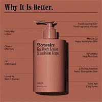 La lotion pour le corps Olibanum avec cinq peptides et 2,5 % niacinamide