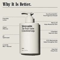 La lotion pour le corps Hinoki, Lotion raffermissante avec cinq peptides et 2,5 % niacinamide