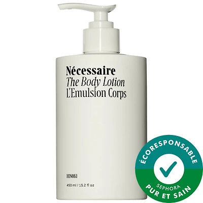 La lotion pour le corps Hinoki, Lotion raffermissante avec cinq peptides et 2,5 % niacinamide