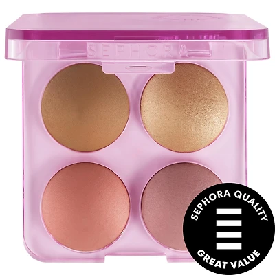 Colorful Face Bronzer, Blush & Highlighter Palette