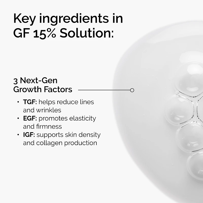 Sérum GF 15 % pour la réparation de la peau et les rides