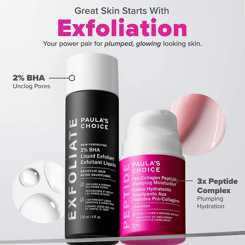 Gel-crème hydratant et repulpant avec peptides pro-collagène