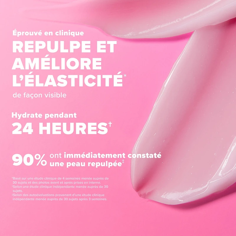 Gel-crème hydratant et repulpant avec peptides pro-collagène