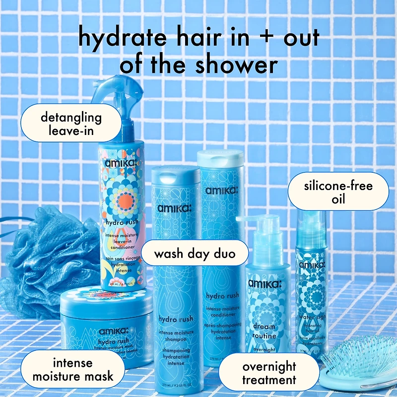 Soin sans rinçage hydratation intense Hydro Rush avec acide hyaluronique