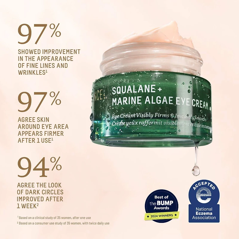 Marine Algae Eye Cream for Fine Lines & Dark Circles + Squalane