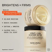 Superberry Firm + Glow Dream Body Butter with Niacinamide, Hyaluronic Acid Antioxidants