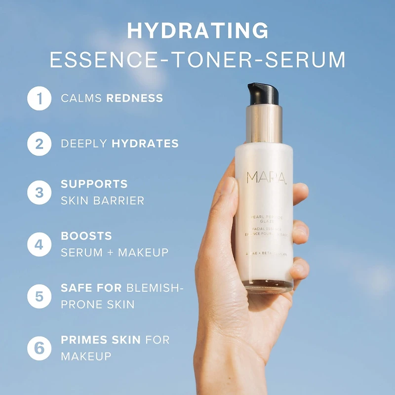 Pearl Peptide Glaze 3-in-1 Essence Toner Serum for Hydration & Redness