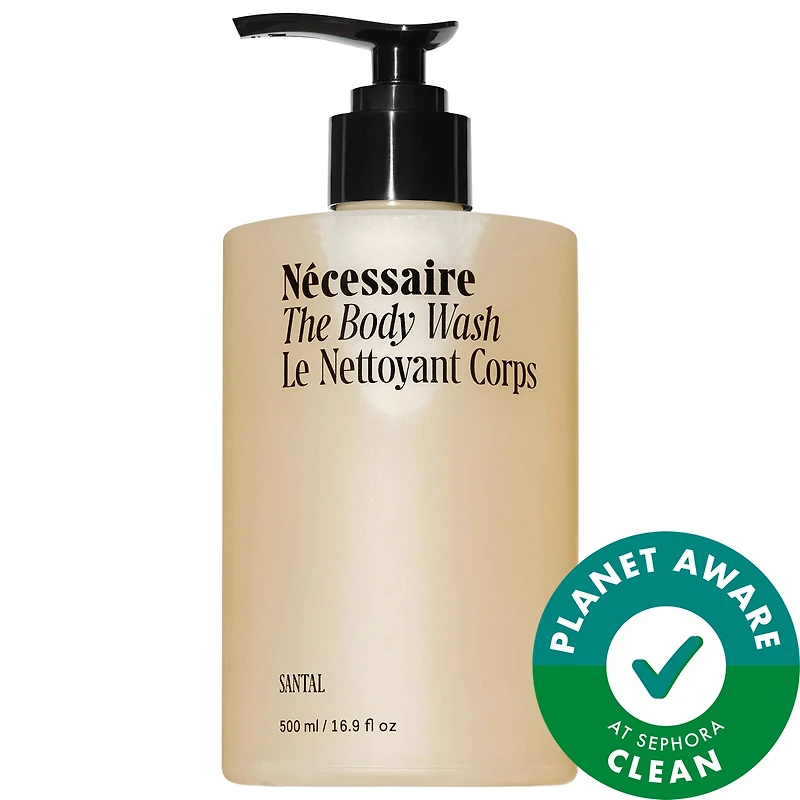 Nécessaire The Body Wash Santal - Therapeutic treatment Cleanse With Epsom Salt + Minerals With Pump 16.9 oz / 500 mL