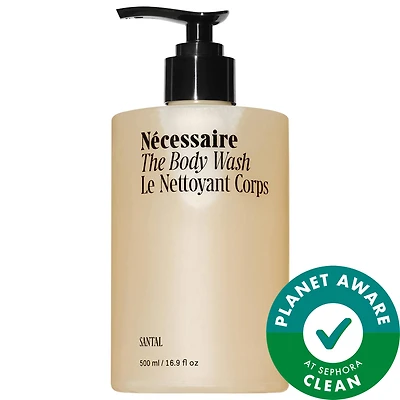 Nécessaire The Body Wash Santal - Therapeutic treatment Cleanse With Epsom Salt + Minerals With Pump 16.9 oz / 500 mL