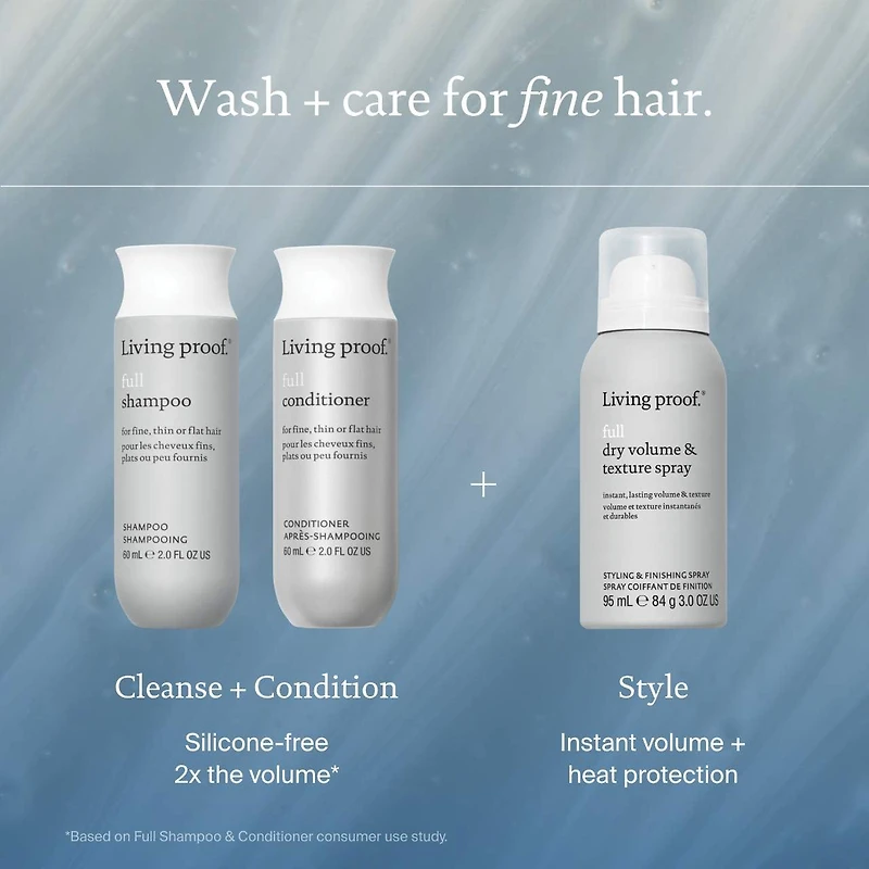 Mini Full Shampoo, Conditioner and Texture Spray Set