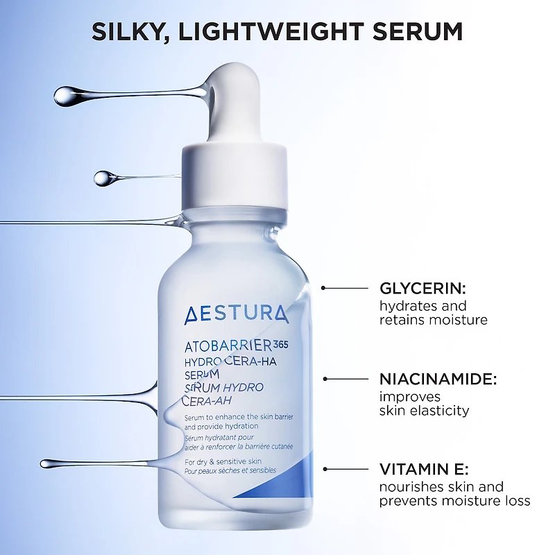 ATOBARRIER365 Hydro CERA-HA Ceramide + Hyaluronic Acid Face Serum for Skin Moisture Barrier Repair