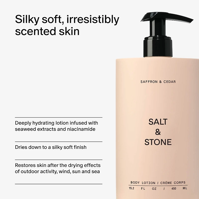 Saffron & Cedar Body Lotion with Niacinamide
