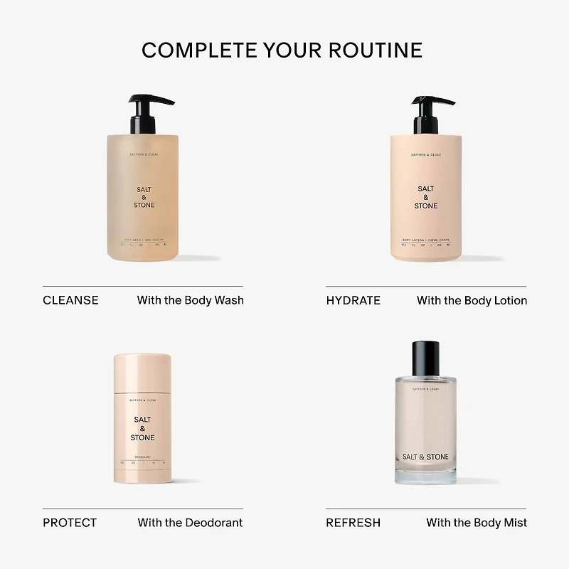Saffron & Cedar Body Wash with Niacinamide + Probiotics