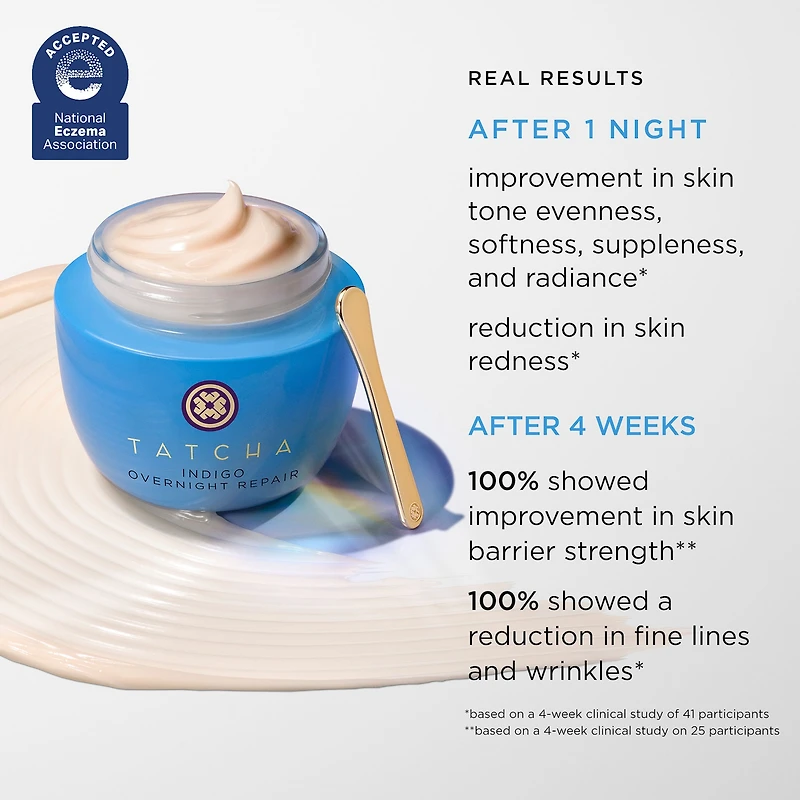 Crème protectrice de barrière qui réduit l’apparence des rougeurs Indigo Overnight Repair