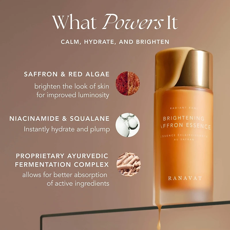 Brightening Saffron Toner Essence for Dark Spots with Niacinamide