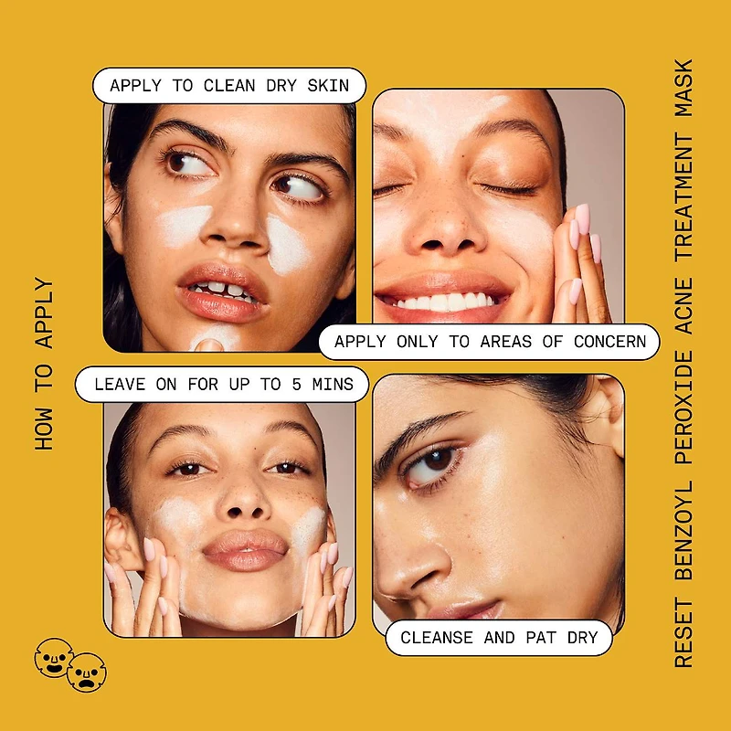 5% Benzoyl Peroxide Acne Treatment Mask with Glycolic Acid