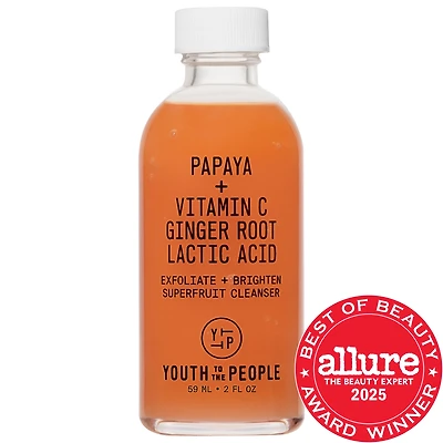 Youth To The People Mini Superfruit Gentle Exfoliating Cleanser with Vitamin C + Papaya 2 oz/59 mL