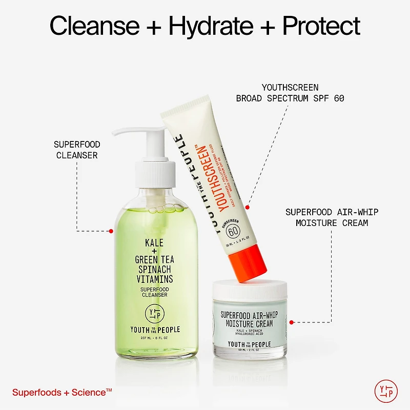 Youthscreen™ Daily Hydration + Pollution Defense Invisible Broad Spectrum Sunscreen SPF 60 